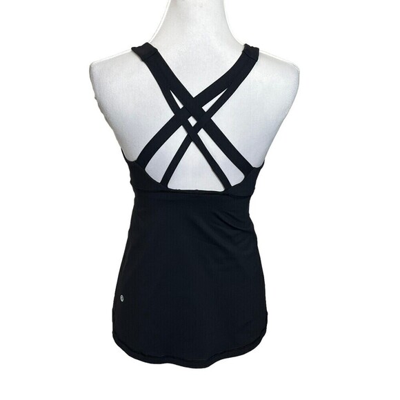 Lululemon Stash N Run Tank Top Black Size 4 Medium Support Running Activewear - Picture 2 of 10